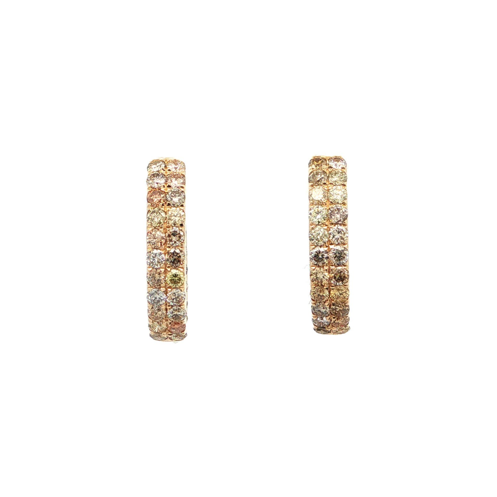 "Diamonds in a Swing"- Vintage Creolen mit Brillanten in 14 Karat Gelbgold