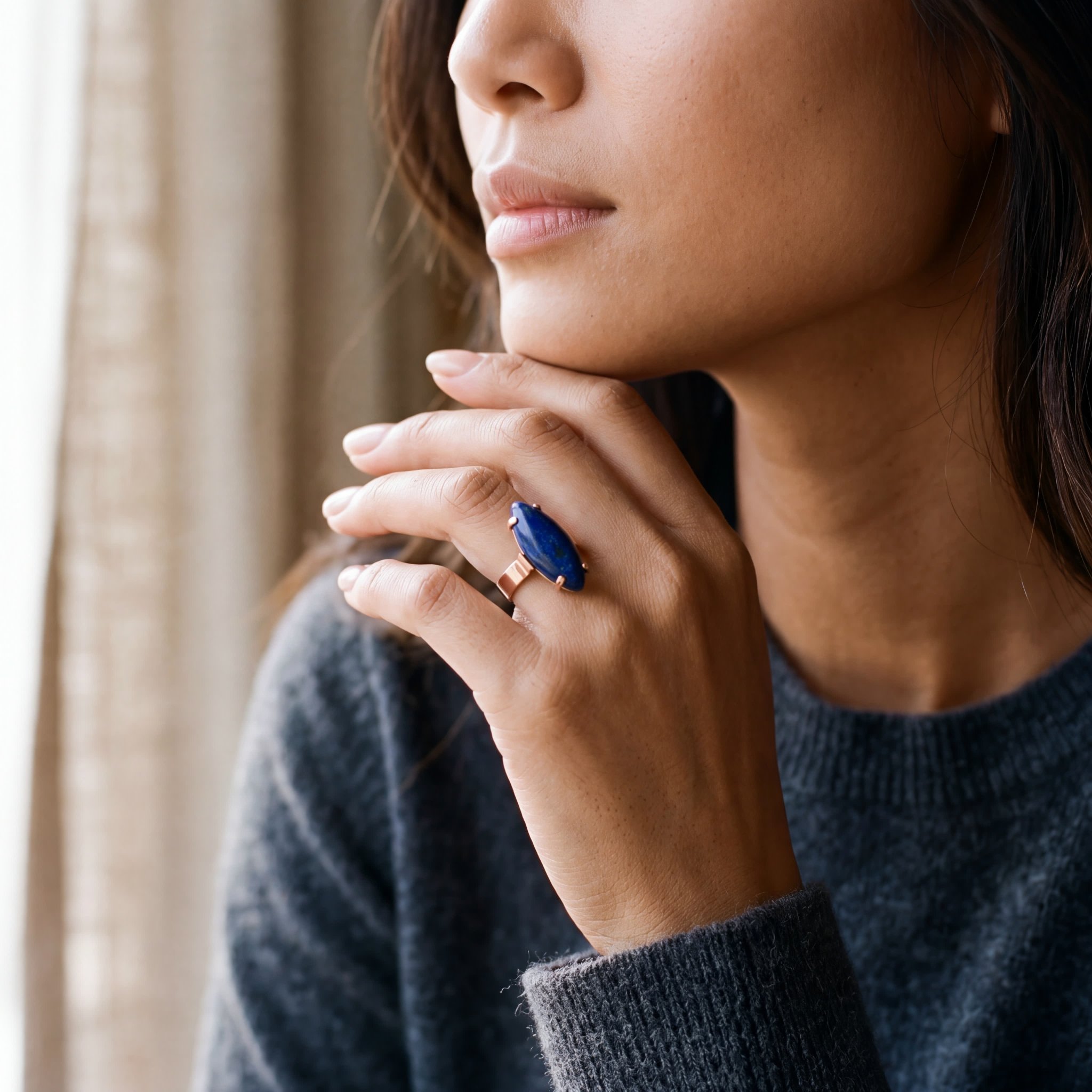 "Feel the Earth" Vintage 18 Karat Gelbgold Ring mit Opal