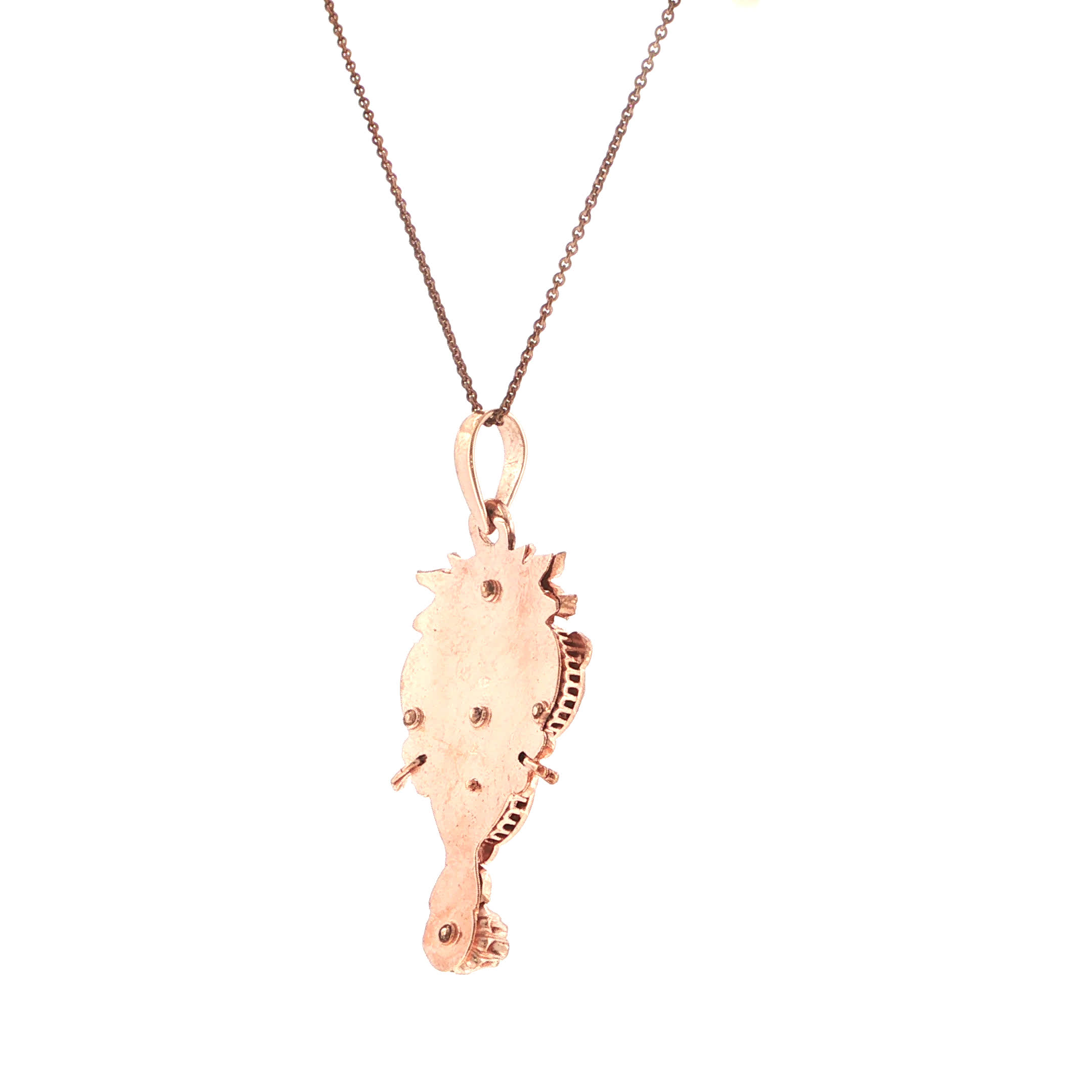 "Fleur de Rose" - Antiker Anhänger in 18 Karat Rosegold - Juwelier Steiger