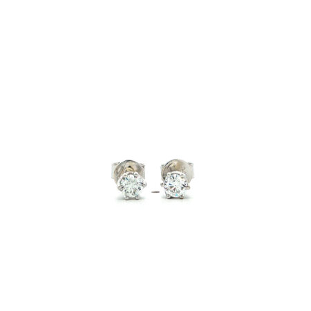 "Glow" Vintage Ohrstecker in 14kt Weißgold mit Diamanten - Juwelier Steiger