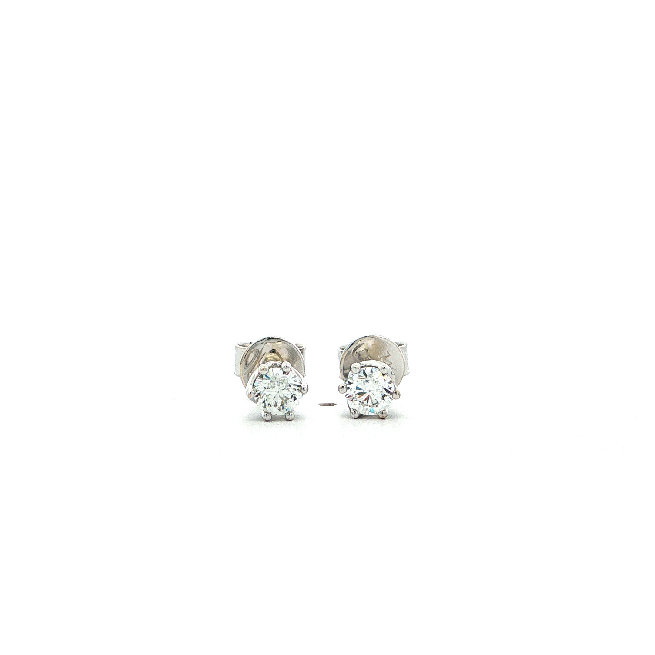 "Glow" Vintage Ohrstecker in 14kt Weißgold mit Diamanten - Juwelier Steiger