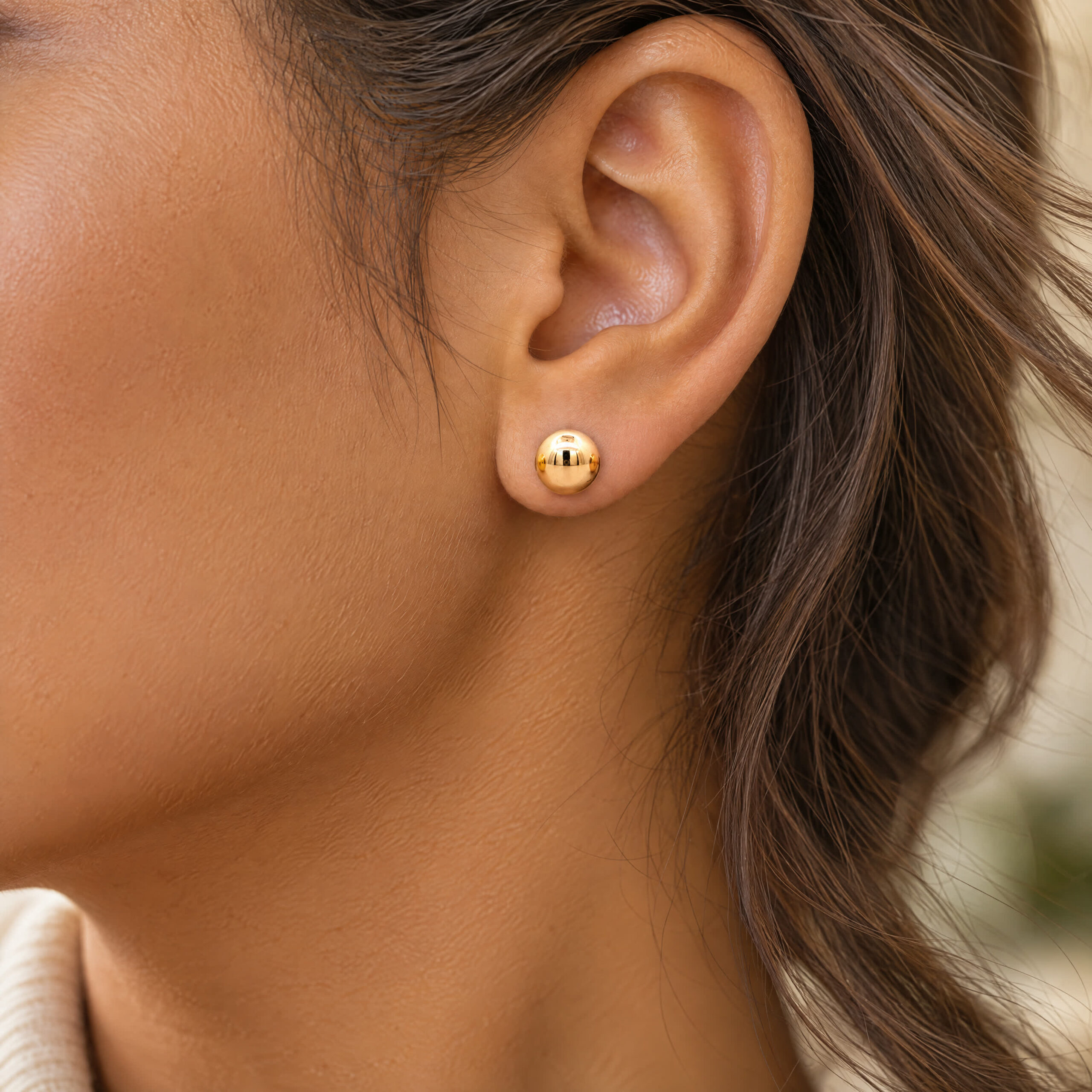 "Golden Ball" Vintage Ohrstecker in 14kt Gelbgold - Juwelier Steiger