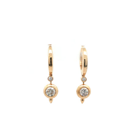 "Golden Drop" - Moderne Creolen in 18kt Rosegold mit Brillanten - Juwelier Steiger