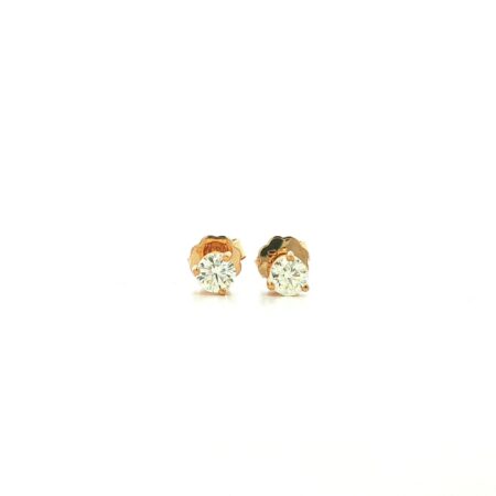 "Golden Eye"- Vintage Ohrstecker mit Brillanten in 18 Karat Gelbgold
