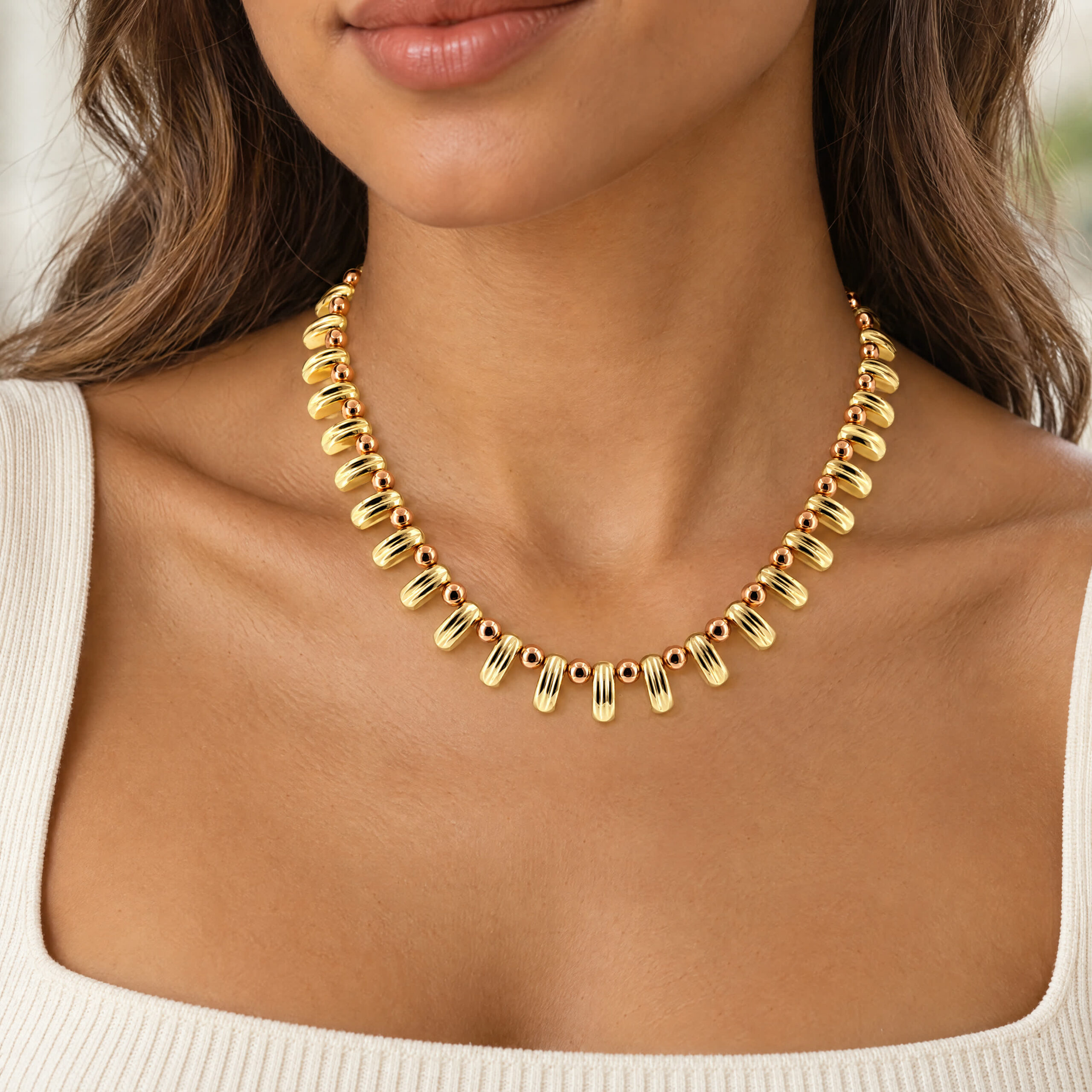 "Golden Rhythm" - Vintage Collier aus 14 Karat Gold - Juwelier Steiger