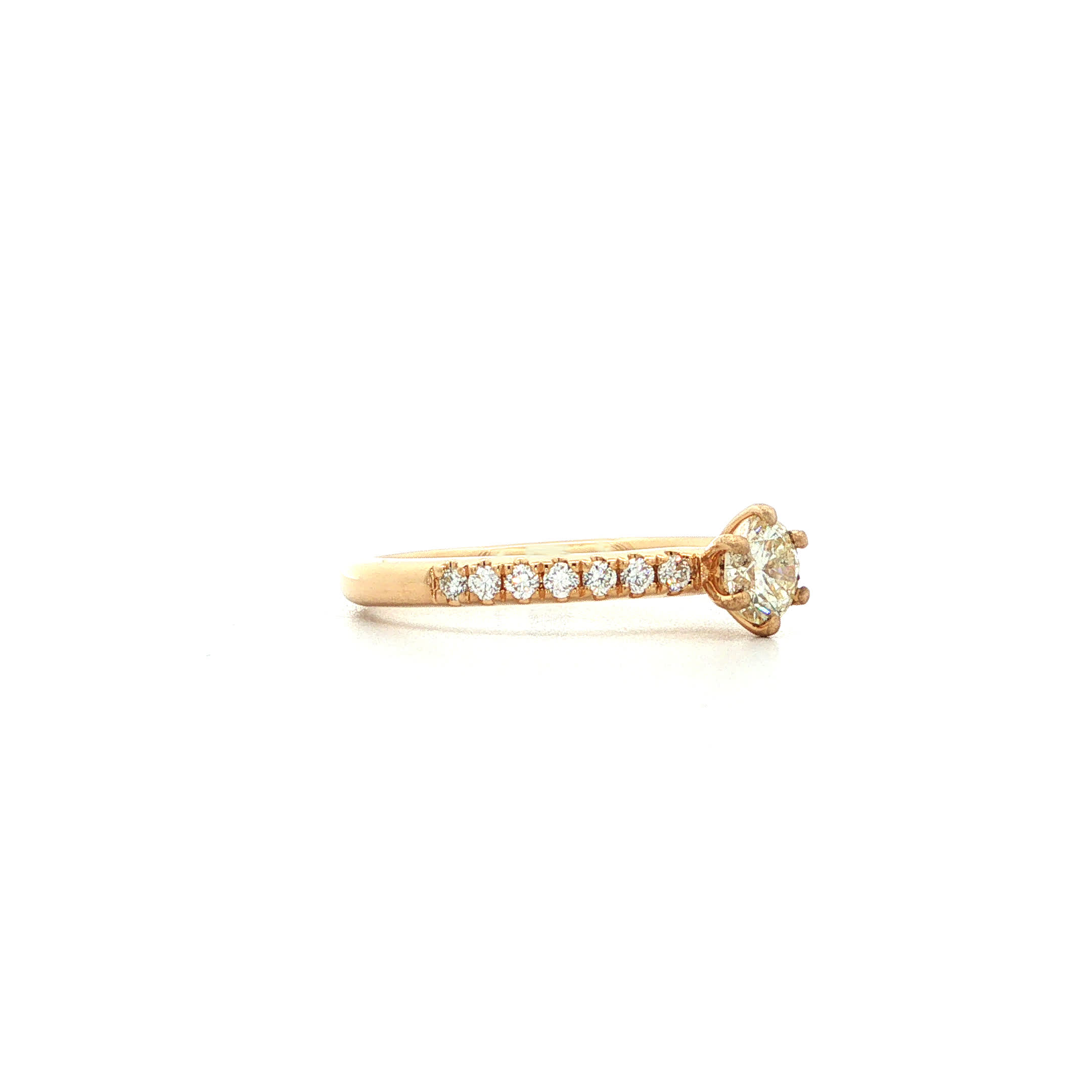 "Golden Solitaire" - Moderner Solitär Ring 0,76ct. in 18kt Gelbgold - Juwelier Steiger