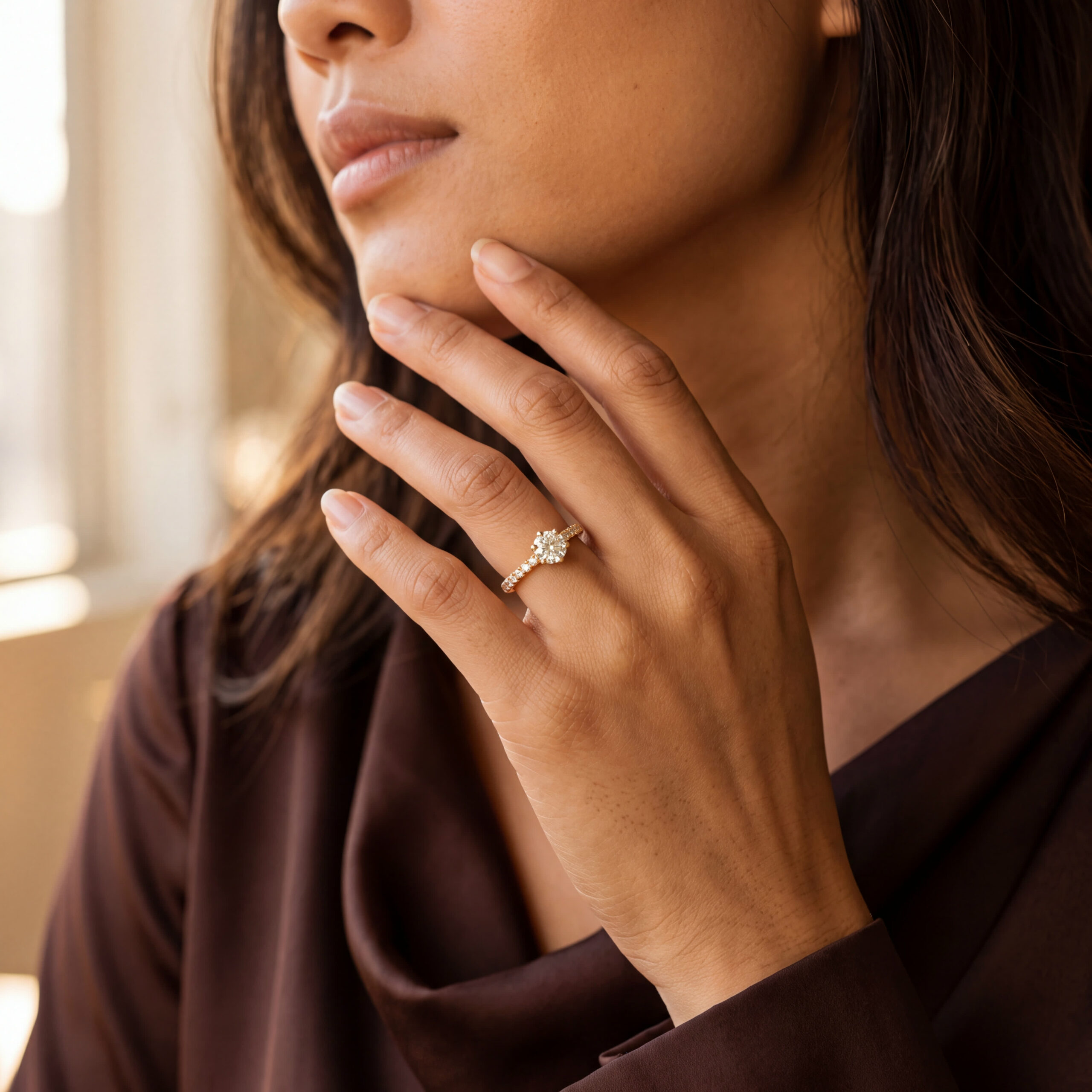 "Golden Solitaire" - Moderner Solitär Ring 0,76ct. in 18kt Gelbgold - Juwelier Steiger