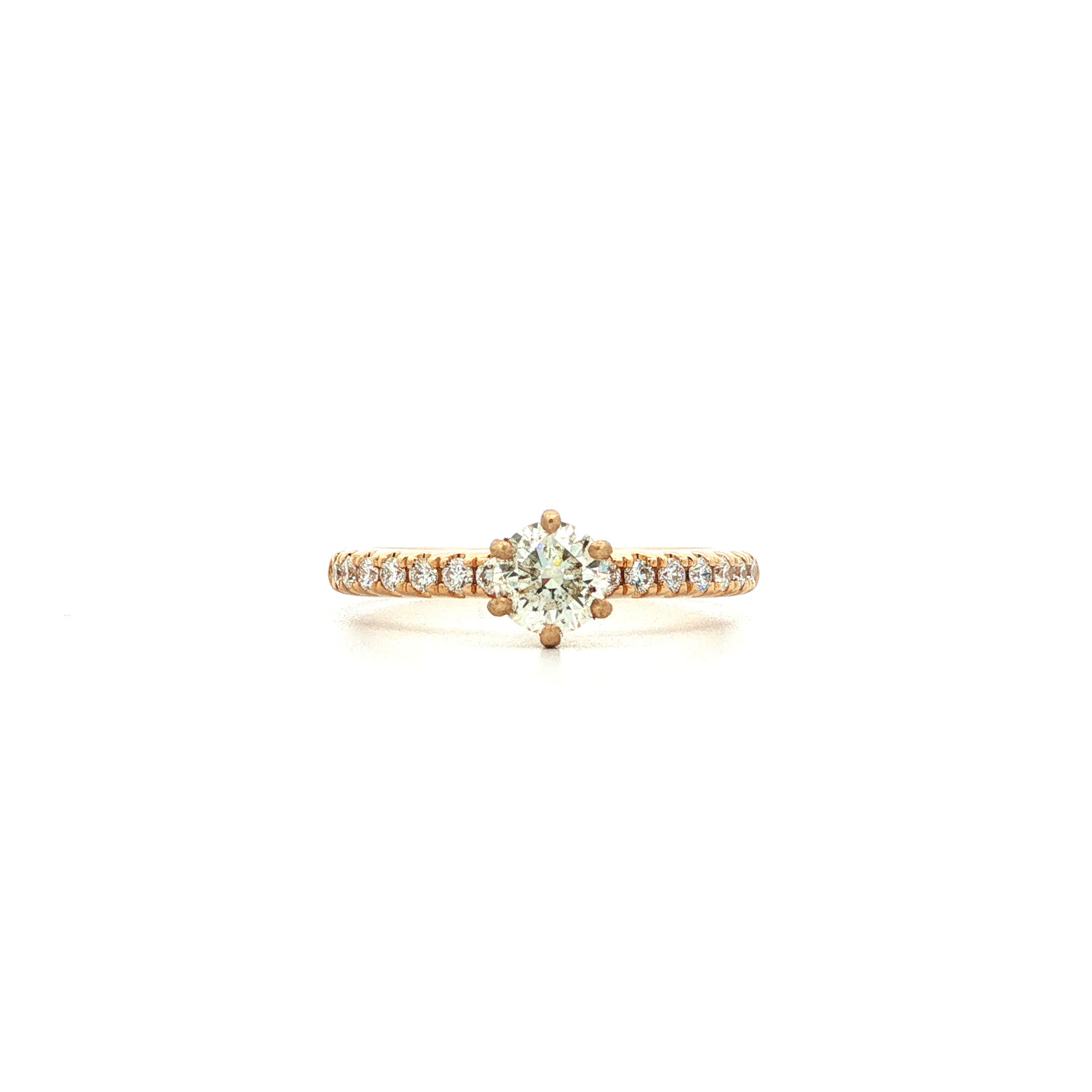 "Golden Solitaire" - Moderner Solitär Ring 0,76ct. in 18kt Gelbgold - Juwelier Steiger