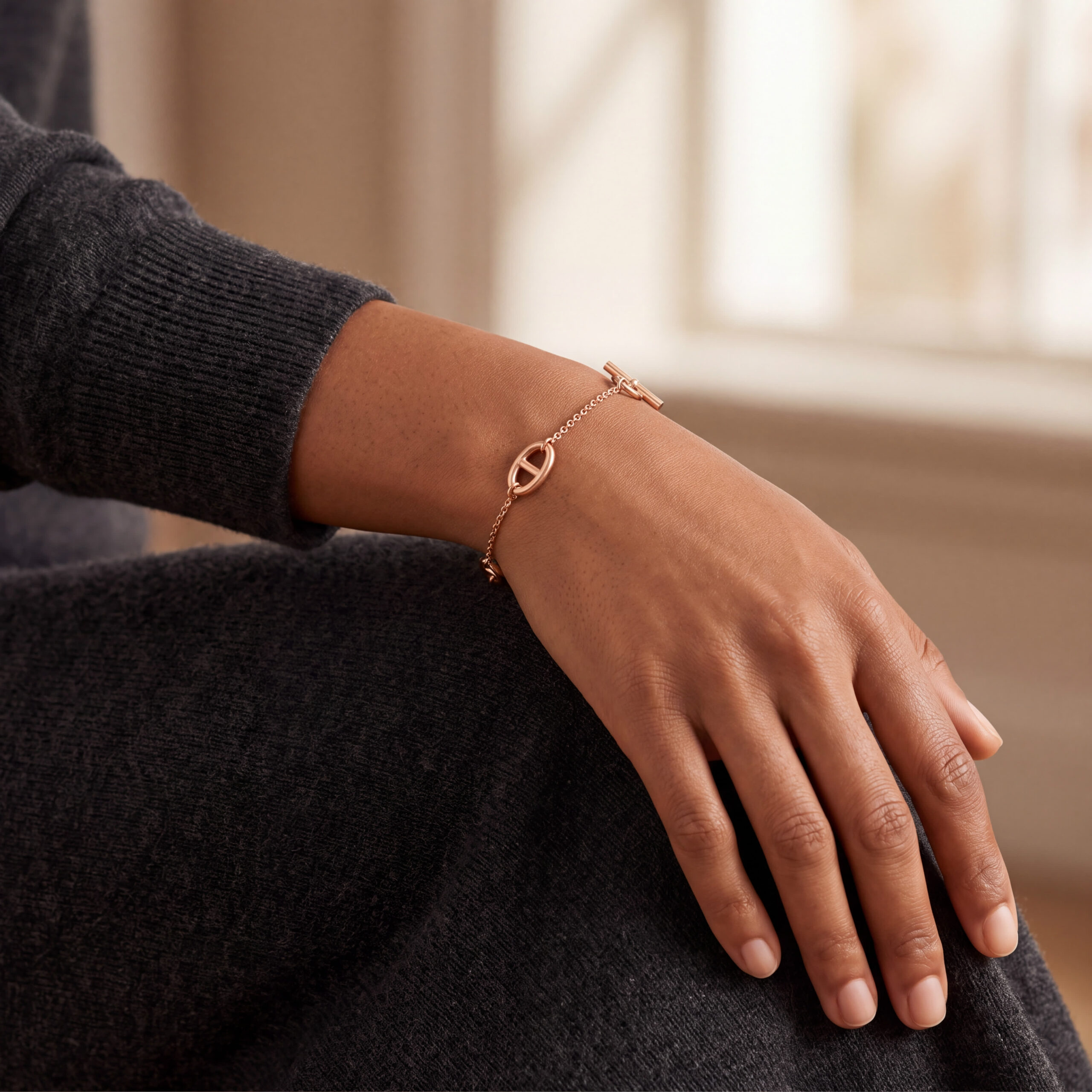"Hermes Farandole Chaîne d’Ancre" - Vintage Armband 18 Karat Rosegold aus 18 Karat Rosegold - Juwelier Steiger