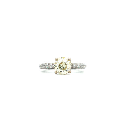 "Imposanter Star" - Moderner 18 Karat Weißgold Ring mit Altschliff Diamant 1.55 ct. - Juwelier Steiger