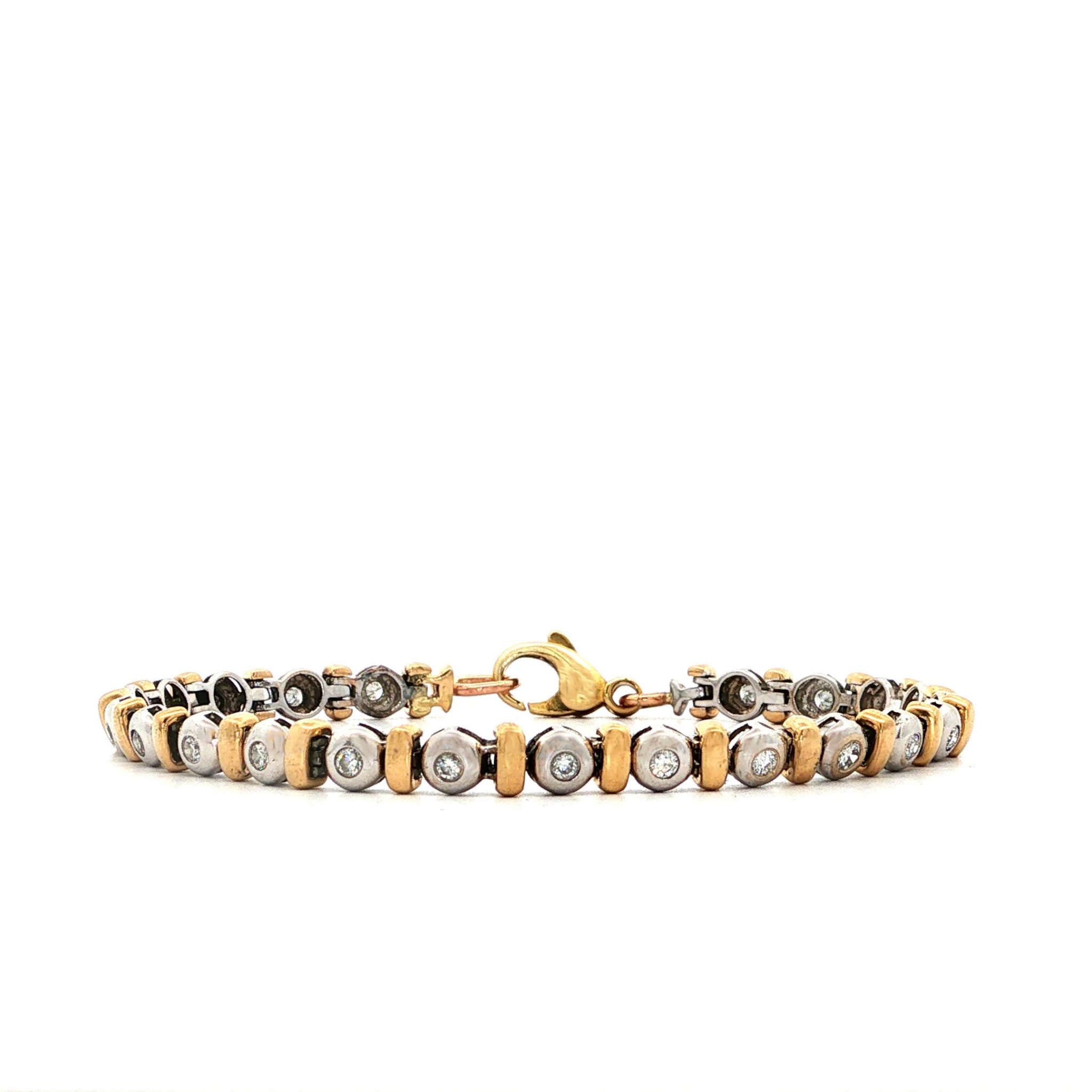 "In the Game" Armband in 14 Karat GG/WG mit Brillanten