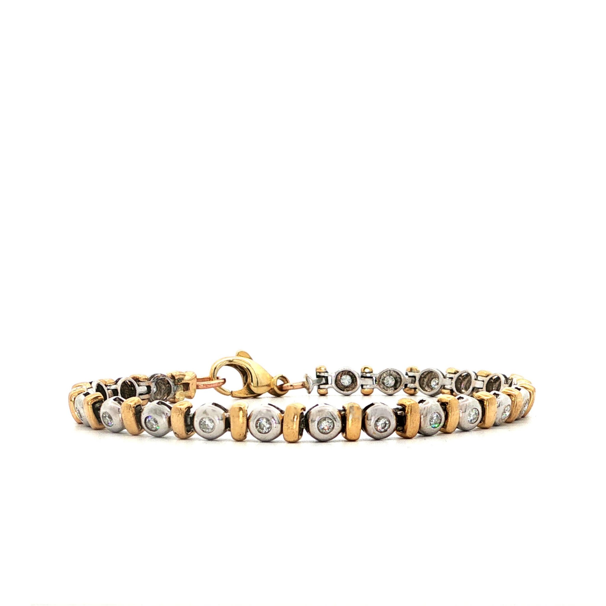 "In the Game" Armband in 14 Karat GG/WG mit Brillanten