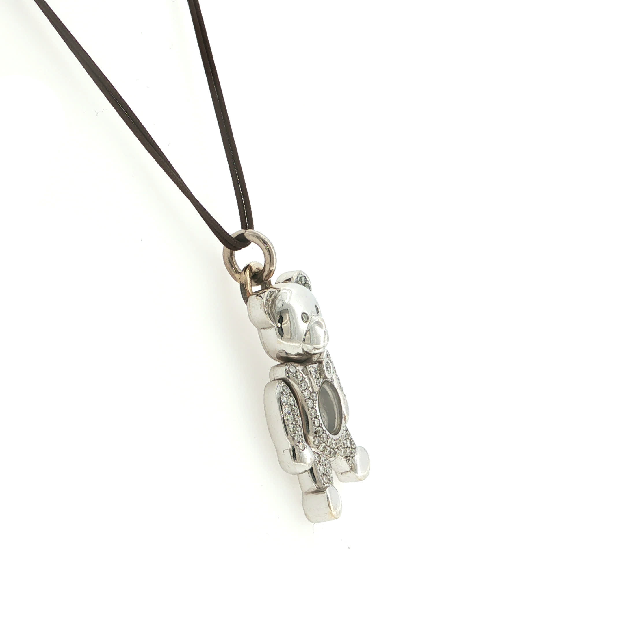 "Little diamond bear" - Vintage Anhänger in 18 Karat Weißgold - Juwelier Steiger
