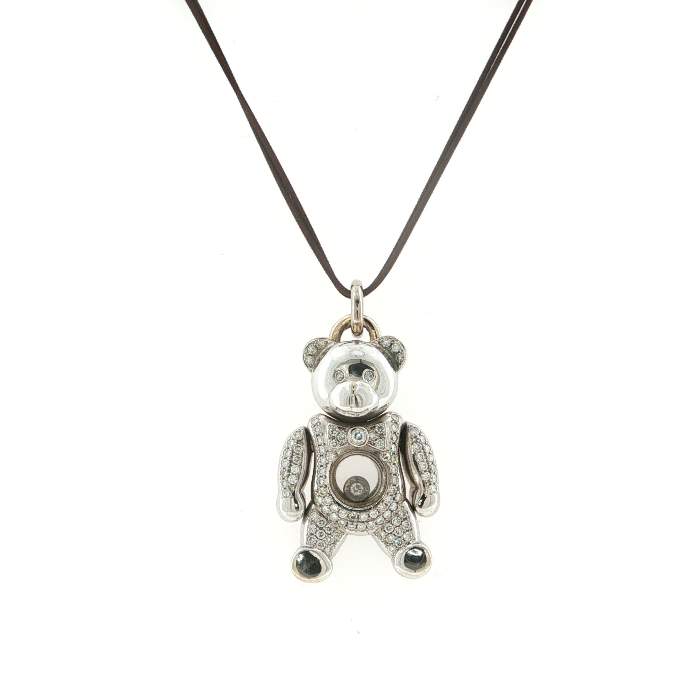 "Little diamond bear" - Vintage Anhänger in 18 Karat Weißgold - Juwelier Steiger