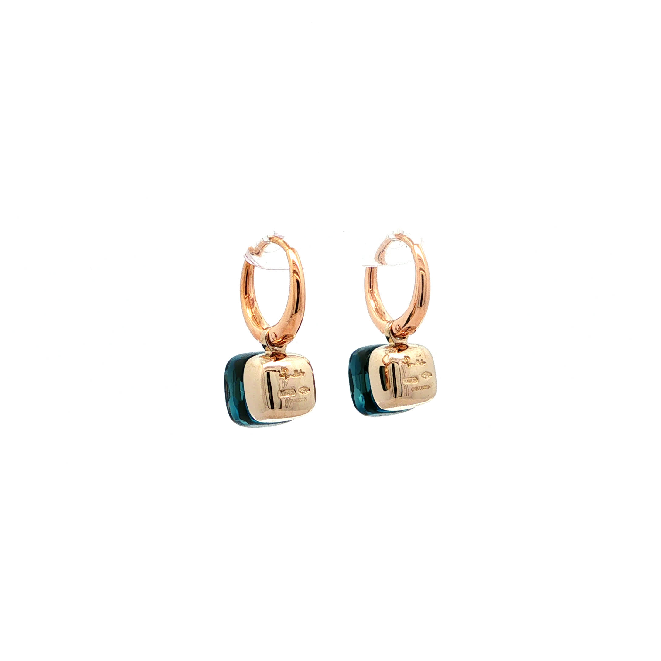 "London Calling" Moderne Ohrringe von Pomellato in 18kt Rosegold mit London Topas - Juwelier Steiger