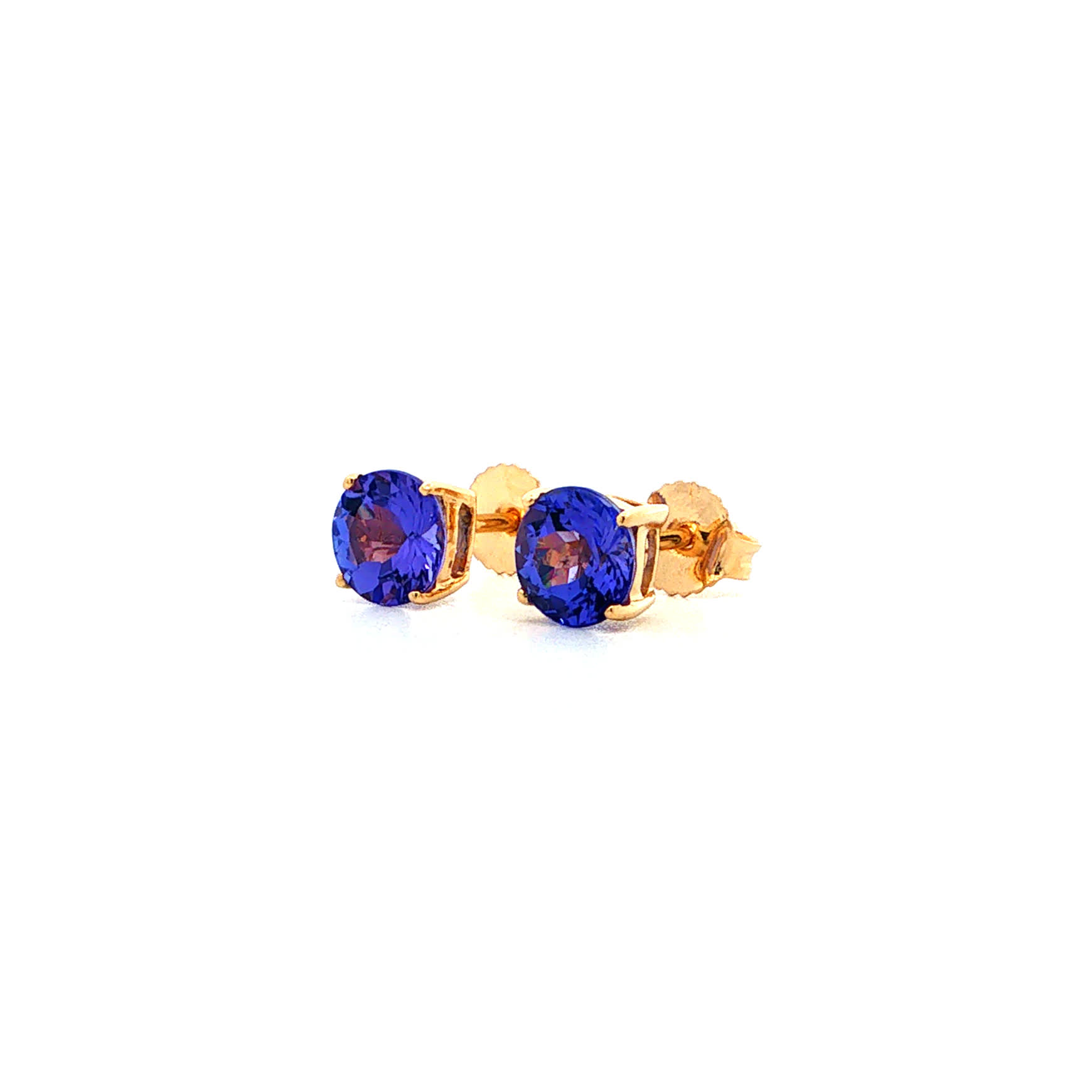 "Lost in Ocean" Vintage Ohrstecker in 18kt Gelbgold mit Tansanit - Juwelier Steiger