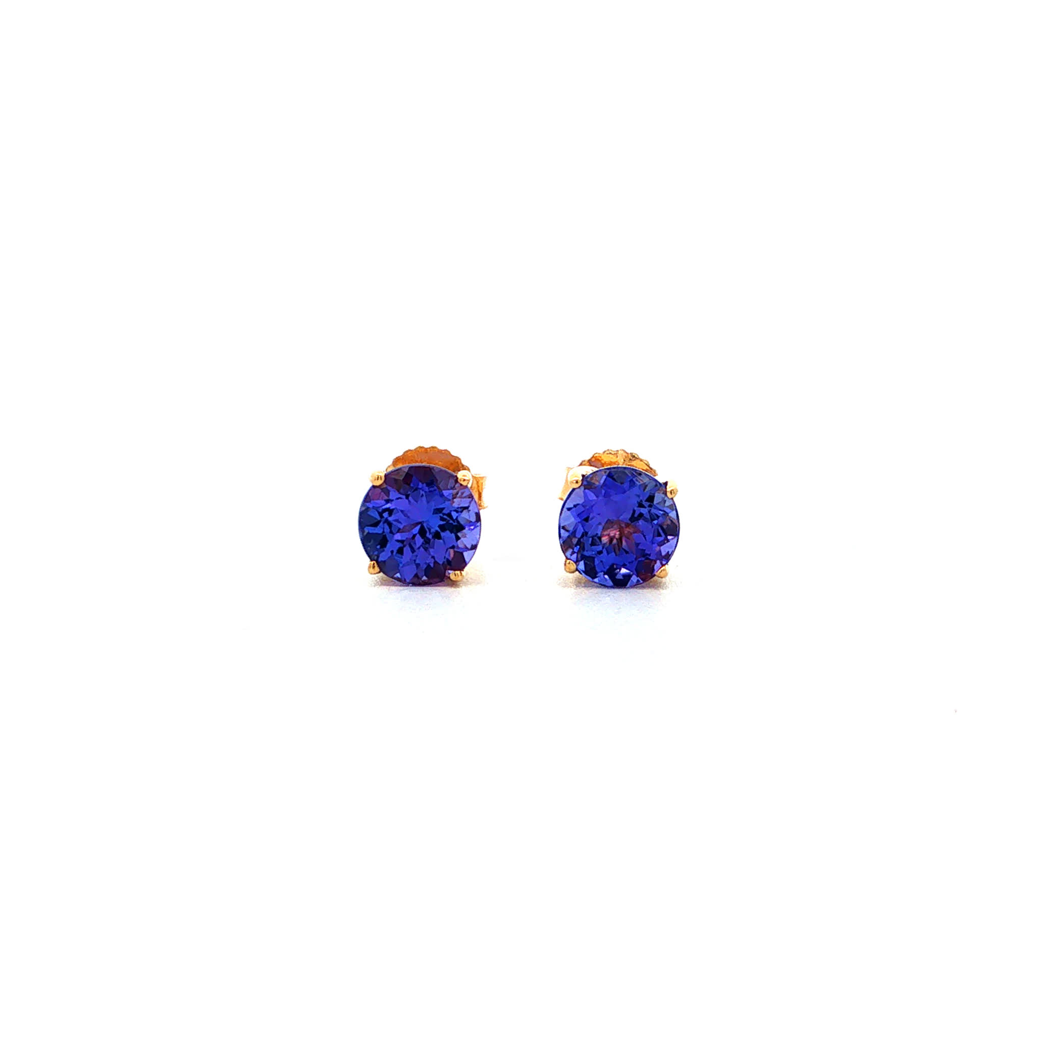 "Lost in Ocean" Vintage Ohrstecker in 18kt Gelbgold mit Tansanit - Juwelier Steiger