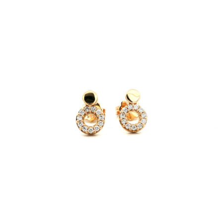 "Make it O" - Vintage Ohrstecker in 14kt Gelbgold mit Brillanten