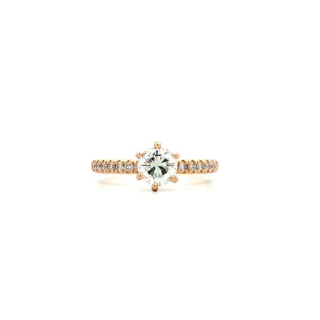 "Golden Light" - Moderner Solitär Ring 1,64ct. in 18kt Gelbgold