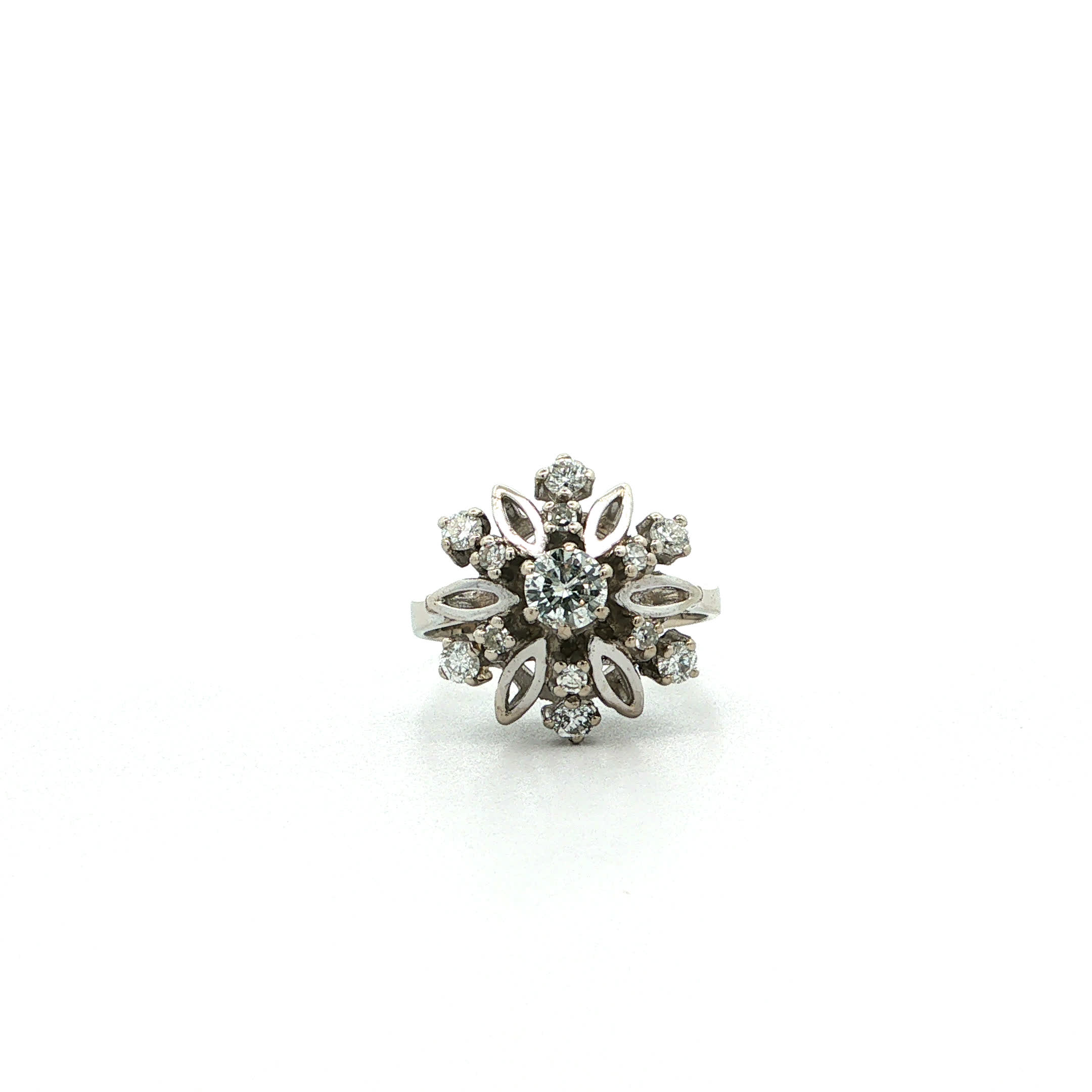 "Smaragd Triologie" - Vintage Ring in 14kt Weißgold mit Smaragden & Brillanten - Juwelier Steiger