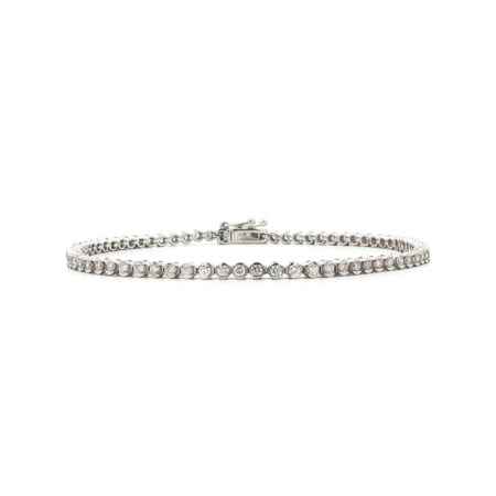 "Sounds like Tennis" Vintage Armband in 14kt Weißgold mit Brillanten aus 585er Weißgold - Juwelier Steiger