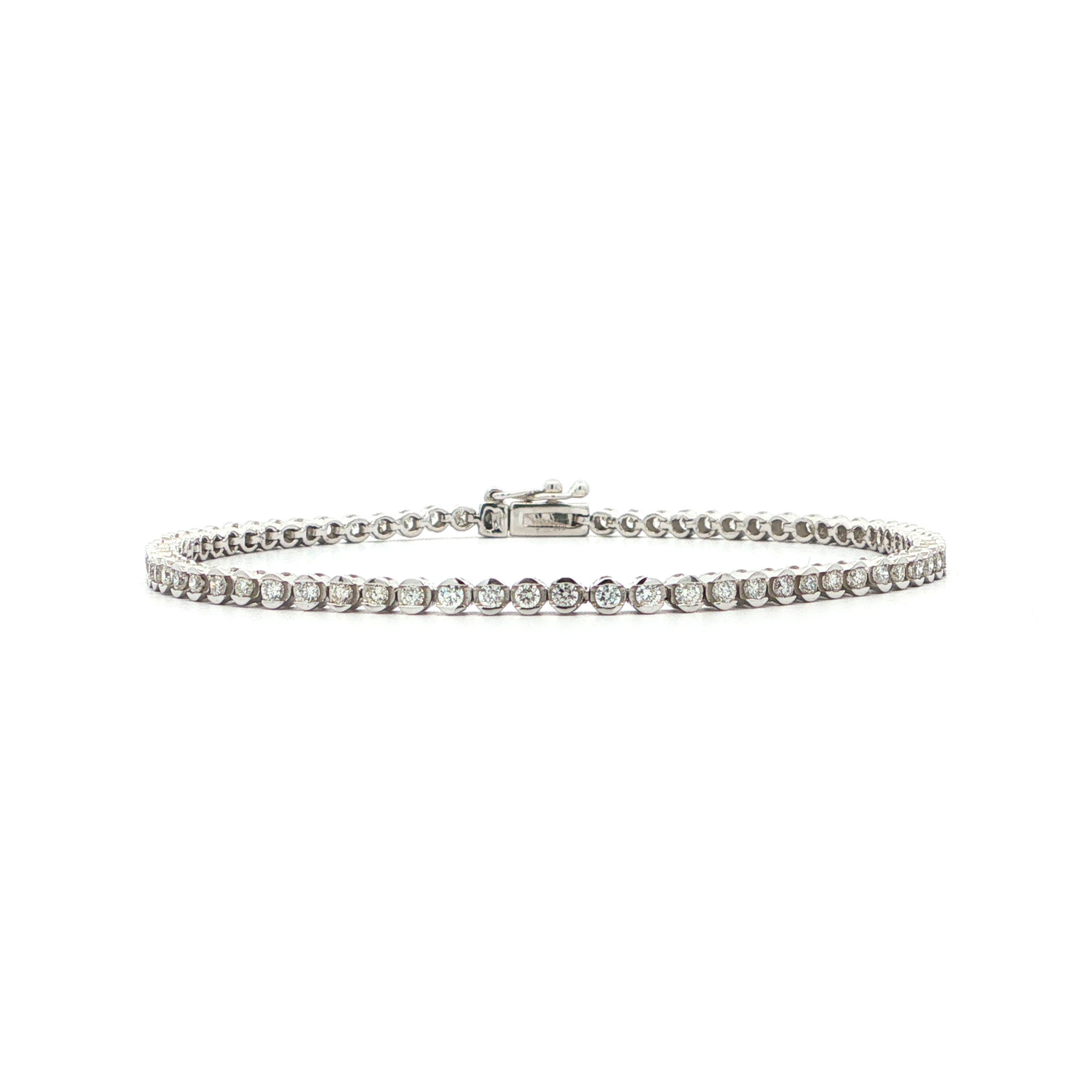 "Sounds like Tennis" Vintage Armband in 14kt Weißgold mit Brillanten aus 585er Weißgold - Juwelier Steiger
