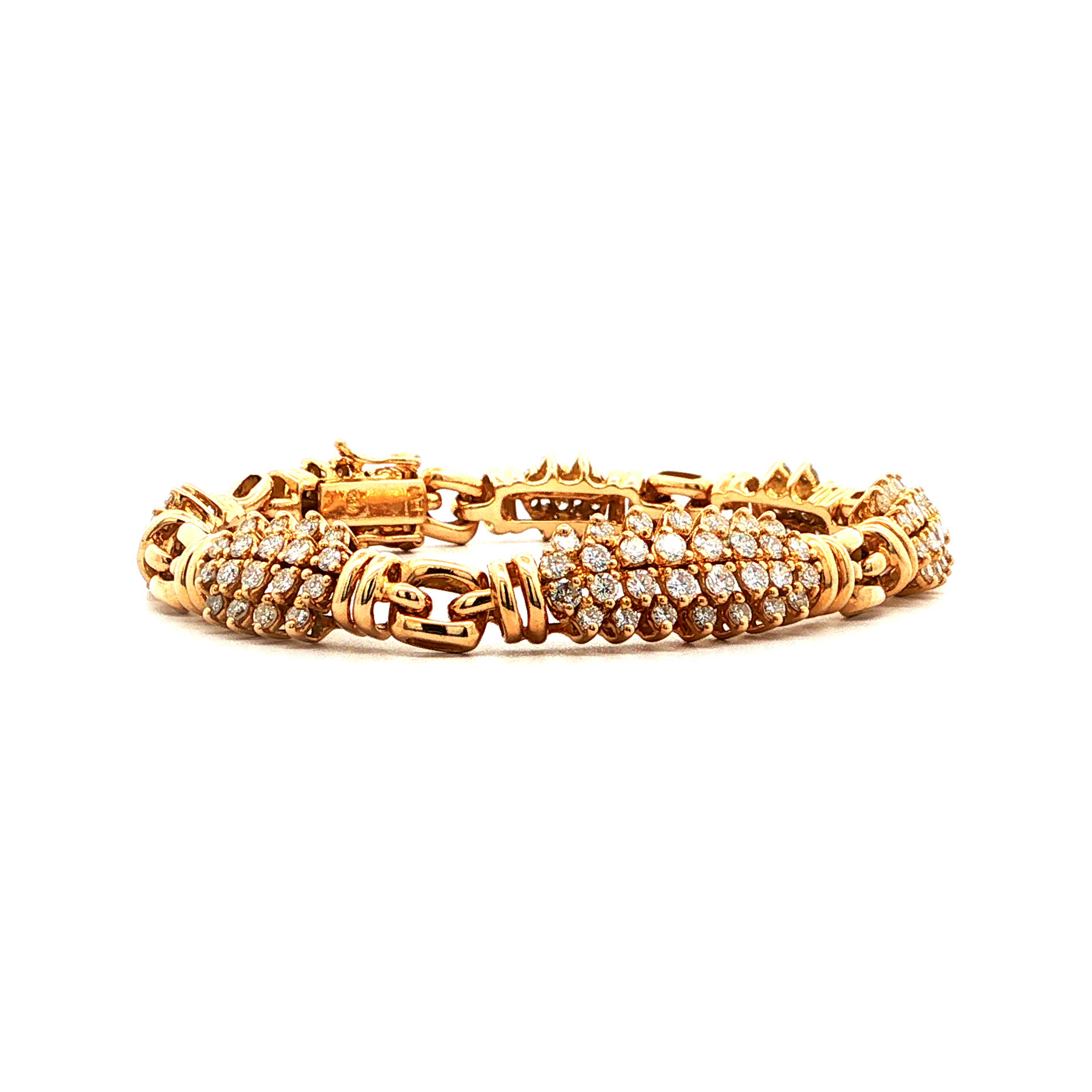 "Sunny Leaves" Vintage Armband in 18kt Gelbgold mit Brillanten aus 750er Gelbgold - Juwelier Steiger