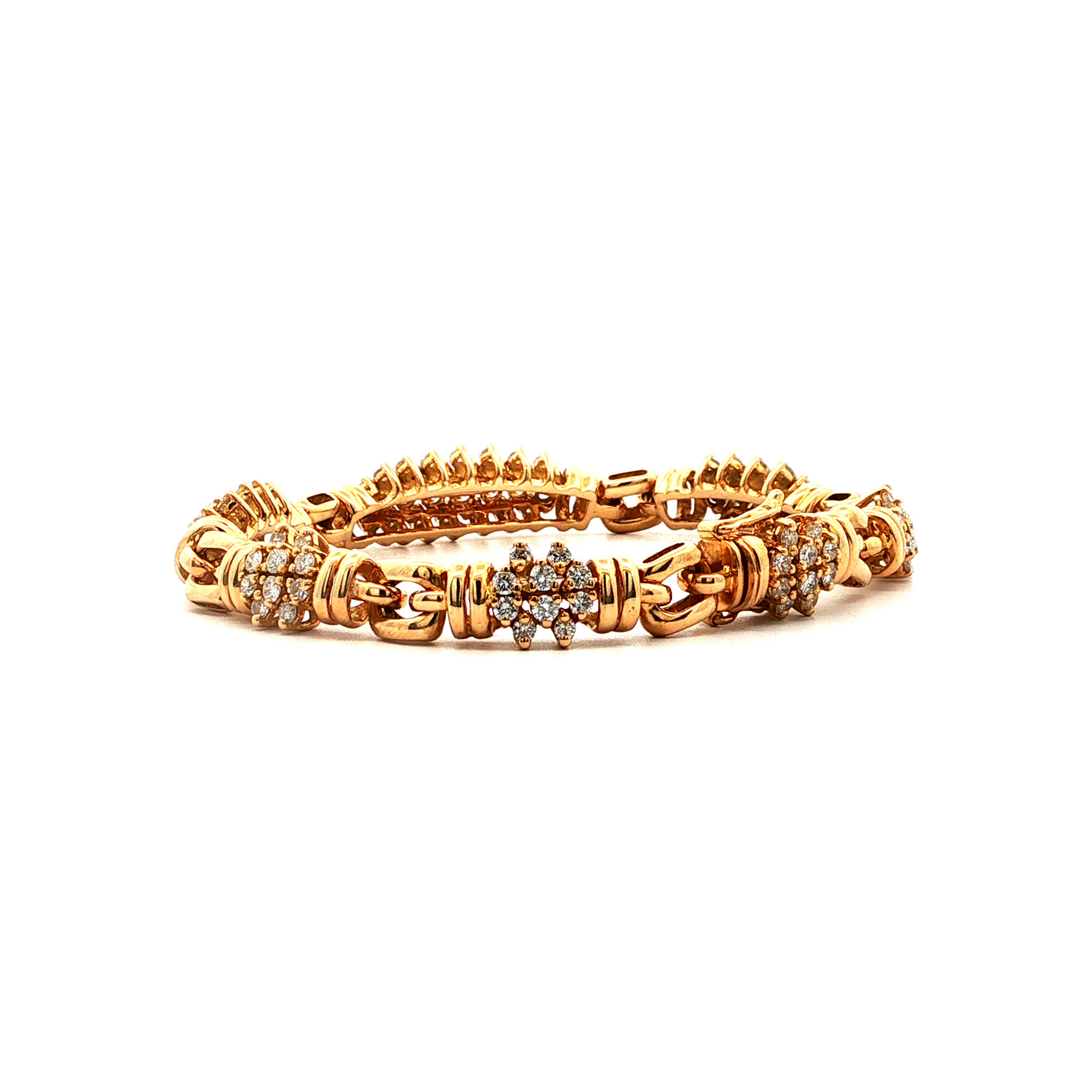 "Sunny Leaves" Vintage Armband in 18kt Gelbgold mit Brillanten aus 750er Gelbgold - Juwelier Steiger