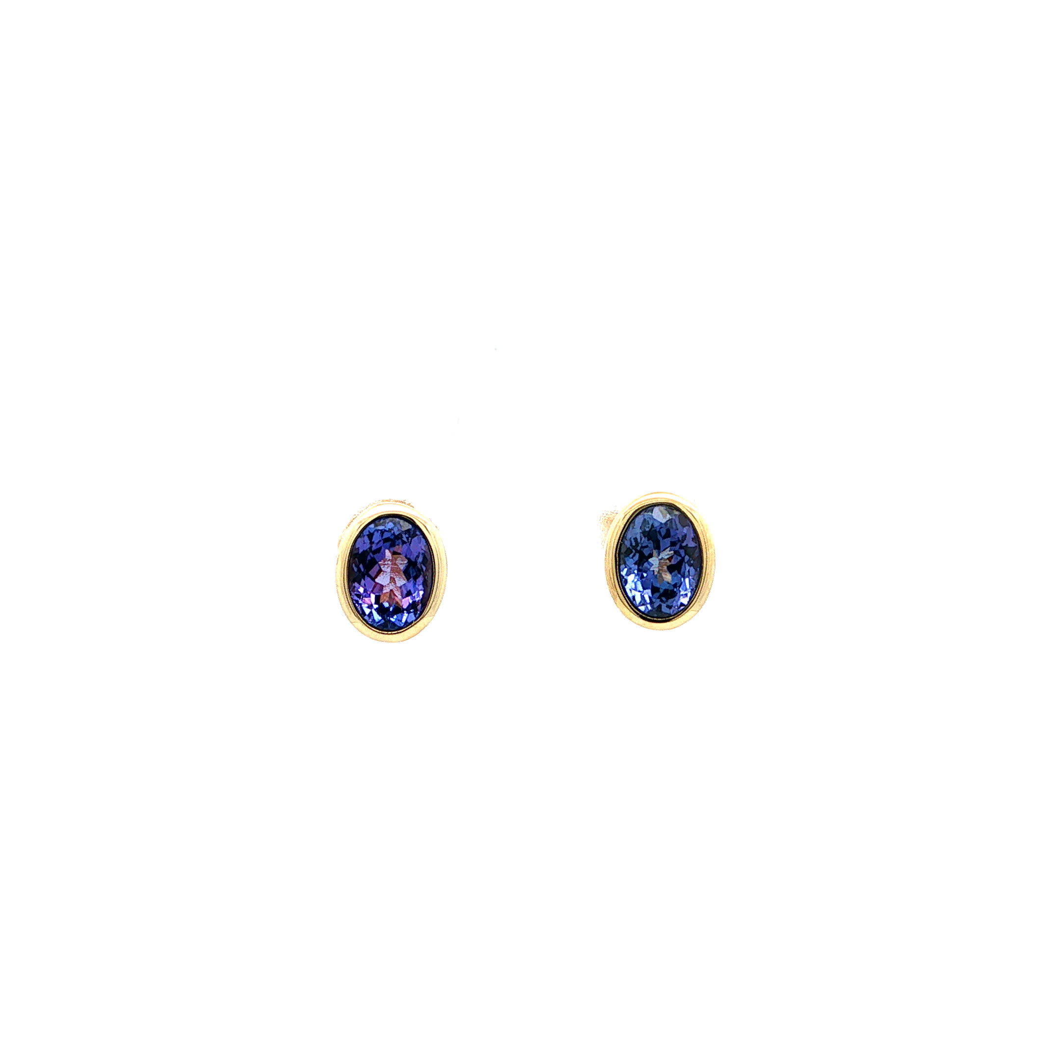 "Tanzanite Twilight" - Vintage Ohrstecker in 14kt mit Tansanit - Juwelier Steiger