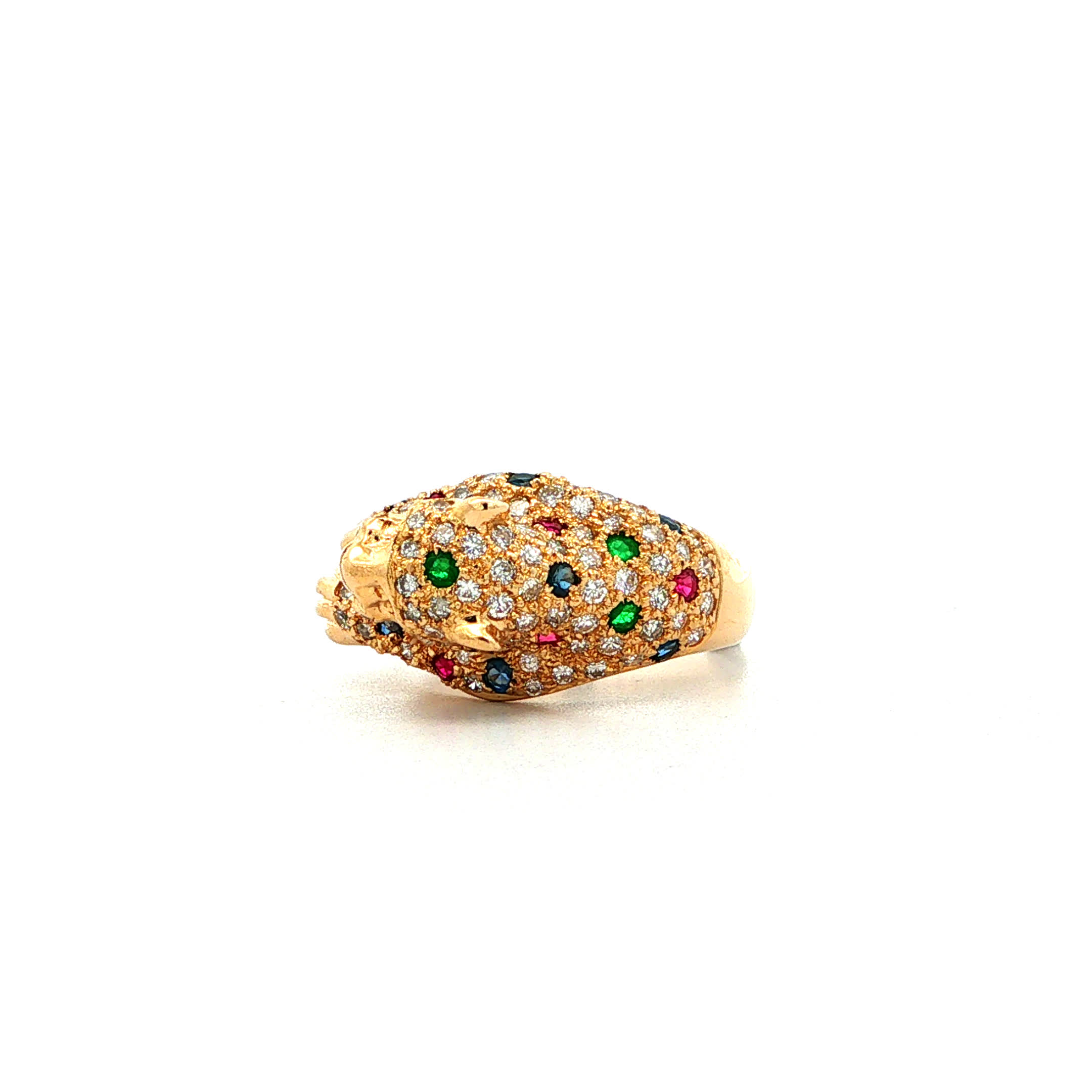 "Wild & Precious" - Vintage Ring mit Panther Motiv in 18kt Gelbgold mit Brillanten - Juwelier Steiger